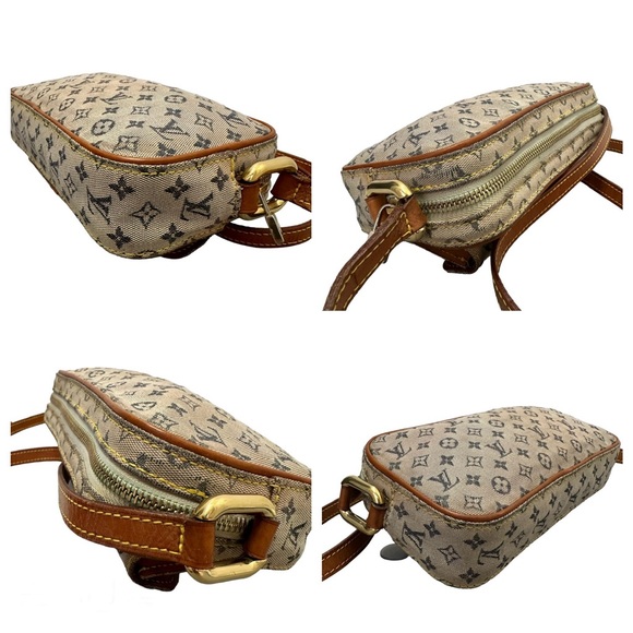 Louis Vuitton Mini Lin Juliet Shoulder Crossbody Bag Monogram Tan Gray Navy - Picture 15 of 17